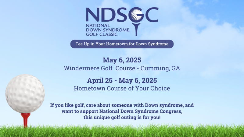 NDSGC logo and information about the 2025 event such as May 6 - Windermere Golf Course, Cumming, GA and April 25-May 6 play from your favorite hometown course